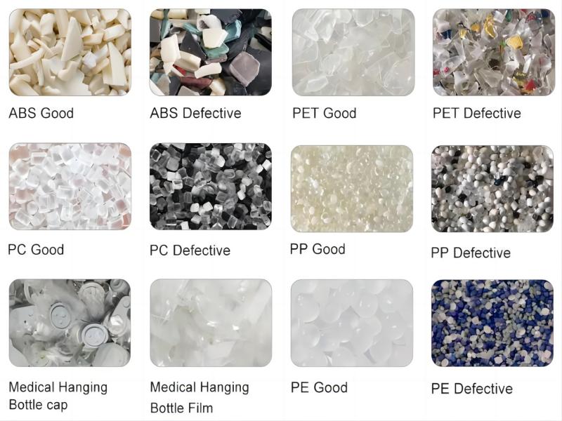 plastic color sorter sorting recycling plastic flakes