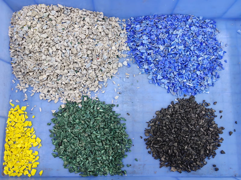 TOPSORT plastic flakes color sorter sorting blue