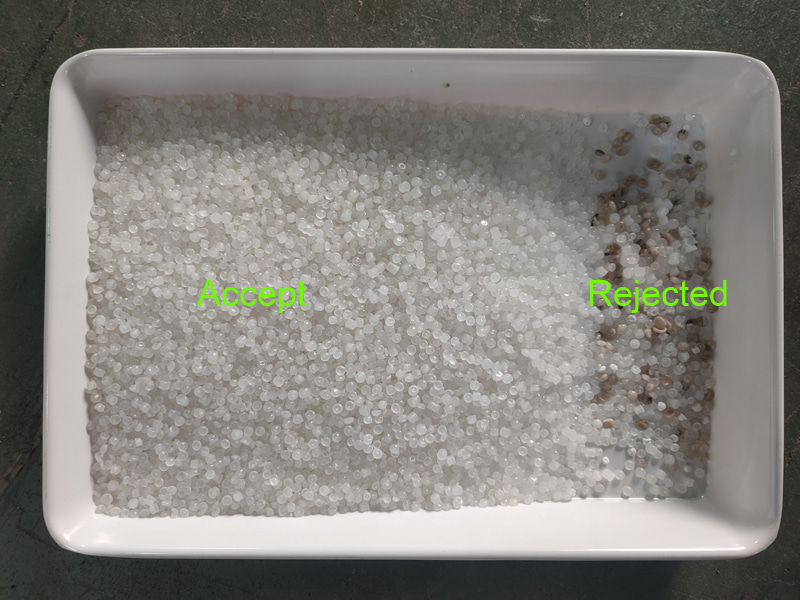 TOPSORT plastic granules color sorter keep pure white reject other colors